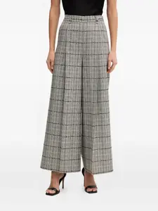 Палаццо брюки в клетку Twinset, серый