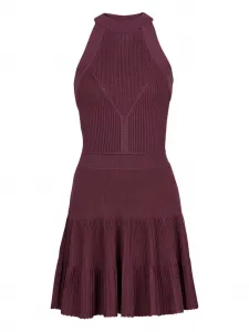 Платье мини в рубчик BALMAIN, фиолетовый