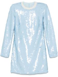 Мини-платье с пайетками Self-Portrait, синий