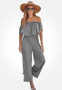 Комбинезон Cupshe OFF THE SHOULDER, Grey