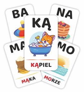 LearnHow, карточки с картинками - открытые слоги (набор из 120 карточек)