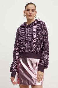 Хлопковая толстовка Versace Jeans Couture, фиолетовый