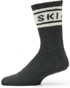 Унисекс носки для отдыха после лыж Barefoot Dreams Cozychic, Dark Moss/Cream