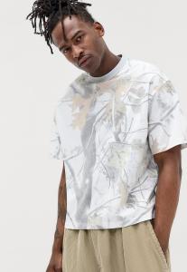 Футболка BDG Urban Outfitters CAMO TEE UNISEX, White/Multi-Coloured