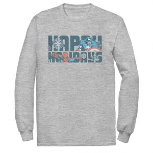 Мужская футболка Marvel Happy Holiday Heroes Licensed Character