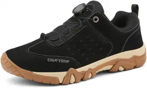 Мужские походные кроссовки для туризма, трейл-раннинга и прогулок с противоскользящей подошвой, легкие, дышащие спортивные кеды для весны и осени, с конструкцией spin lock Qacksv, черный