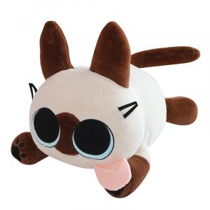 Плюшевая игрушка милый котенок сиамской породы идеальна для обнимания и сна успокаивающая кукла мягкая игрушка Happy Fish