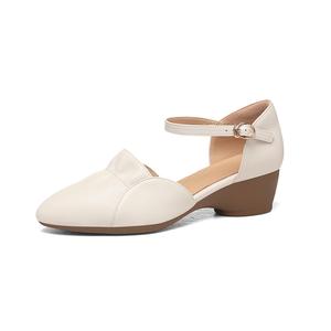 Golden Silk Rabbit Женские туфли на высоком каблуке бежевые, цвет Beige