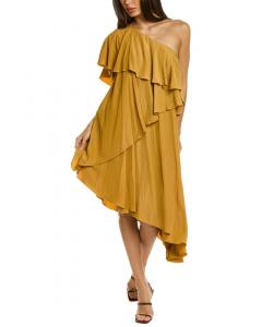 Платье миди на одно плечо LANVIN, желтый