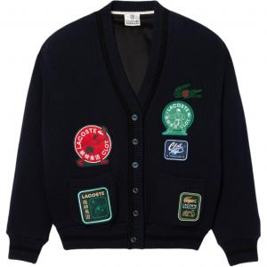 Lacoste Collaboration FW24 вязаный свитер Unisex CLOT, синий