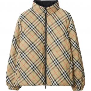 Burberry Двусторонняя стеганая куртка в клетку, Khaki