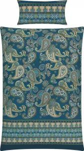 Постельное белье , синее, 1x 155x200 см + 1x 40x80 см Erwin Müller