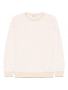 Свитер с жаккардовой монограммой Moschino Kids, нейтральный