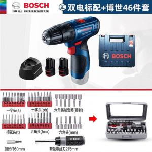 Дрель электрическая Bosch GSB120-Li + набор насадок, 46 предметов