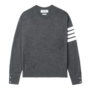 Джемпер с круглым вырезом THOM BROWNE, серый