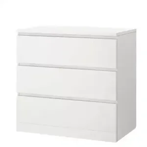 Yu Senyi Комод 50х55х80 см для спальни из массива дерева, 18 мм, e0, белый, для самостоятельной сборки