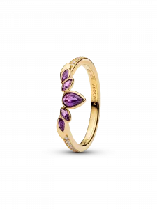 Кольцо-тиара Анна из мультфильма Холодное сердце от Disney Pandora, 14-каратное золотое покрытие