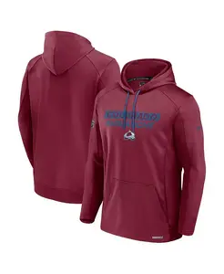 Мужская бордовая толстовка с капюшоном Colorado Avalanche Authentic Pro Rink Fleece Pullover Hoodie Fanatics