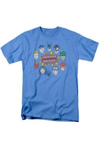 Футболка с коротким рукавом для взрослых DC Comics Justice Head Circle Gildan, цвет carolina blue