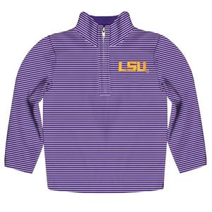 Пуловер Lsu Tigers с вышитыми полосками и застежкой-молнией на четверть дюйма, фиолетовый Vive La Fete, фиолетовый