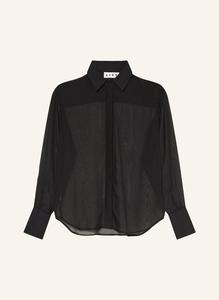 Шелковая блузка-рубашка Rockfeller Livy, черный