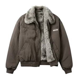 Пуховик Unisex X1617, коричневый puffer jacket