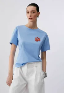 Футболка с нашивкой и принтом Liu Jo, Light Blue