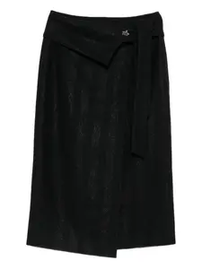 Полосатая юбка миди Genny, черный