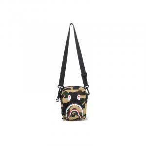 A BATHING APE Полиамидная поясная сумка унисекс зелёно-жёлтая, Yellow YEX