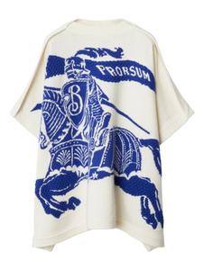 Burberry Kids кейп с принтом Horsebit, нейтральный цвет