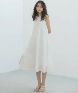 Платье без рукавов с вышитым кружевом Suite L, цвет Ivory [002]