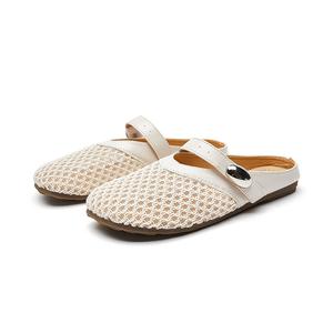 D:FUSE SCANDINAVIA D Fuse Scandinavia Сланцы с TPR подошвой тихие закрытые женские экрю, цвет Ecru