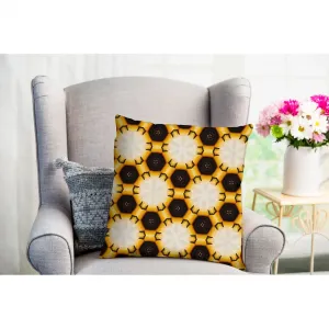 Декоративная подушка Farkas с узором Queence, Braun + bedruckt