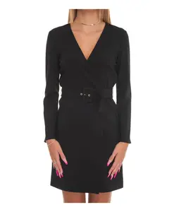 Платье-Футляр из трикотажа с V-образным вырезом Pennyblack, черный