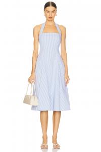 Миди-платье By Marianna Skye от L'Academie, blue stripe