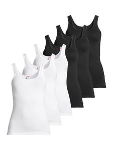 Conta Нижняя рубашка / Ребристый топ черного/белого цвета