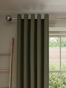Парные хлопковые занавески с люверсами и подкладкой John Lewis, Avocado Green