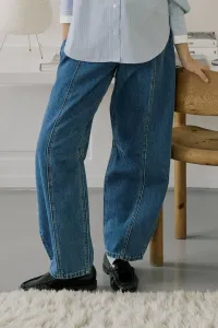 Kaross hw barrel wide leg Kaffe, Blue Denim