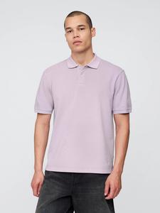 (U) Свободная рубашка-поло из пике