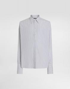 Прямо́й рубашка из полосатого поплина Dolce & Gabbana, мультиколор