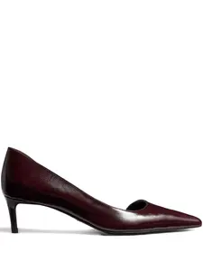 Туфли на каблуке-рюмке с заостренным носком Khaite, красный