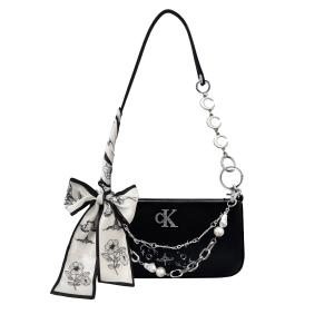 Calvin Klein Синтетический материал бесшумный туман городская сумка через плечо унисекс черный белый серый