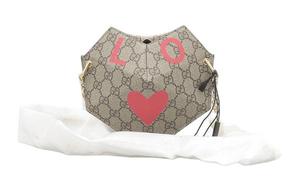 GUCCI Сумка через плечо Valentine's Day Collection Canvas Portable Crossbody Bag женская Ebony & Orange Red