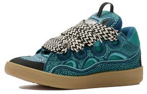 Кроссовки Leather Curb Crystal Petrol Blue Lanvin, Original Shoe Box Included