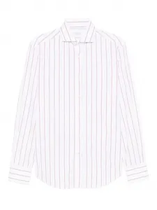 Рубашка в полоску Brunello Cucinelli, белый