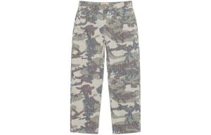 SS24 Джинсы унисекс Deep Forest Camouflage Stussy, цвет Deep forest camouflage