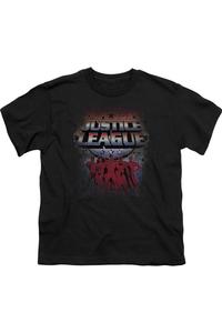 Футболка с коротким рукавом для детей "Лига справедливости Америки" Star League Gildan, черный