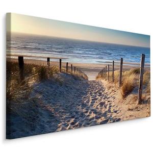Картина на холсте Muralo Nordseestrand Strand Natur, 40x30x30 см цвет beige/blau/grau