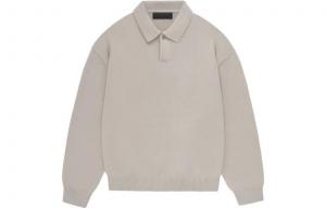 Вязаный поло Fear Of God Essentials, Дымчато-серый/Серебристо-серый