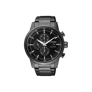 CITIZEN Часы Ecology Drive Collection Light Powered Quartz Movement Stainless Steel Strap Watch Men's Watch Black Dial, Black Dial